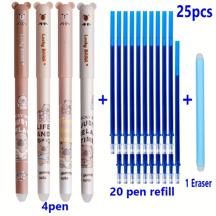 25pcs Erasable Gel Ink Pen Set - Correction Pen Fine 评论和价格