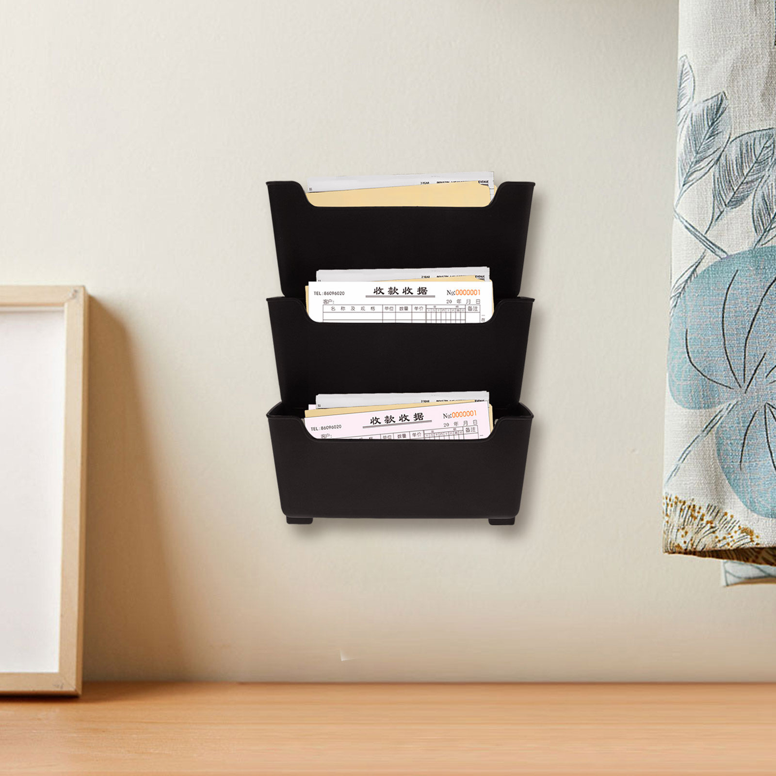 1Set Wall File Organizer Trans - Magazine Holder Rack 评论和价格