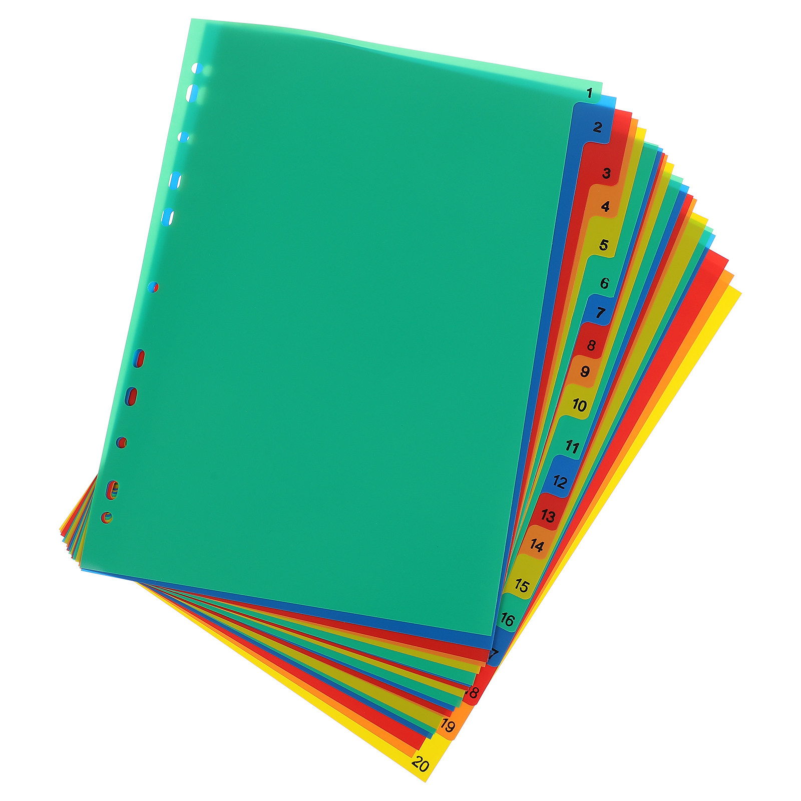 20 Pages A4 Colorful Plastic T - Tab Divider A4 评论和价格