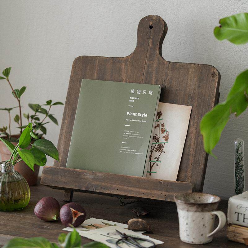 Retro Solid Wood Book Magazine - Magazine Holder Rack 评论和价格